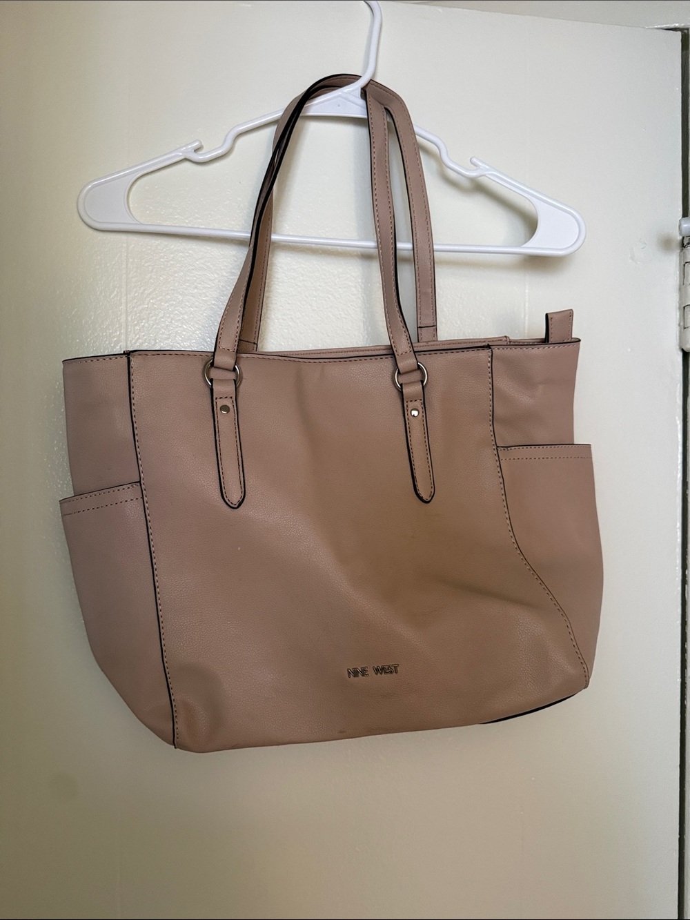 Nine West Mauve-Taupe Tote with Dual Shoulder Straps